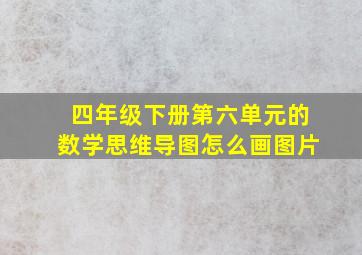 四年级下册第六单元的数学思维导图怎么画图片