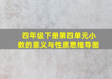 四年级下册第四单元小数的意义与性质思维导图