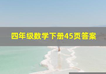 四年级数学下册45页答案