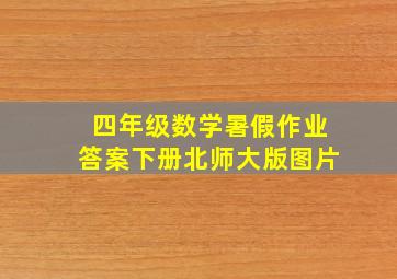 四年级数学暑假作业答案下册北师大版图片