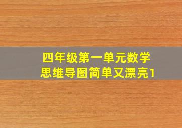 四年级第一单元数学思维导图简单又漂亮1