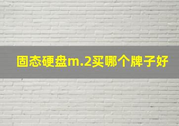 固态硬盘m.2买哪个牌子好