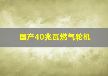 国产40兆瓦燃气轮机