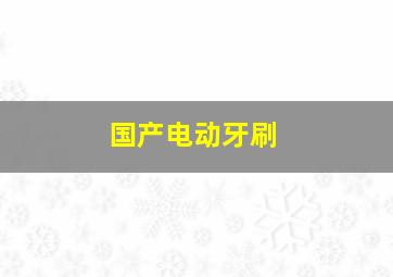 国产电动牙刷