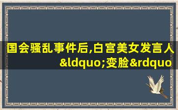 国会骚乱事件后,白宫美女发言人“变脸”引热议