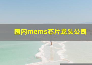 国内mems芯片龙头公司