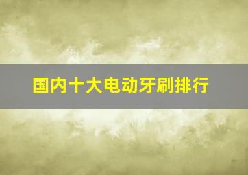 国内十大电动牙刷排行