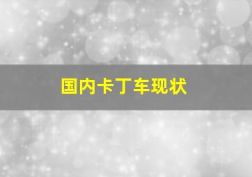 国内卡丁车现状