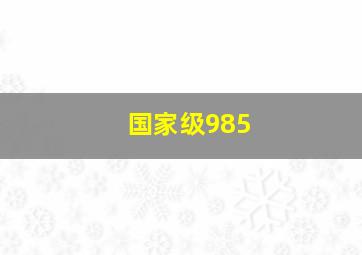 国家级985