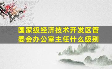 国家级经济技术开发区管委会办公室主任什么级别