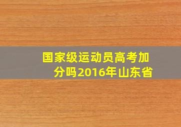 国家级运动员高考加分吗2016年山东省