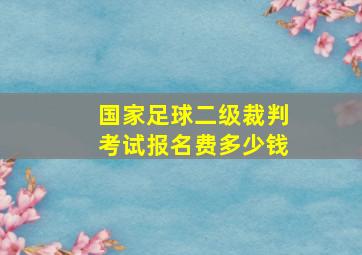 国家足球二级裁判考试报名费多少钱