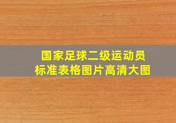 国家足球二级运动员标准表格图片高清大图