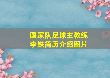 国家队足球主教练李铁简历介绍图片