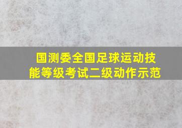 国测委全国足球运动技能等级考试二级动作示范