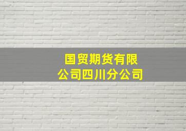 国贸期货有限公司四川分公司