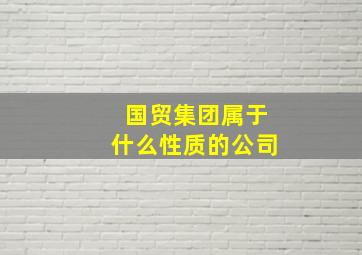 国贸集团属于什么性质的公司