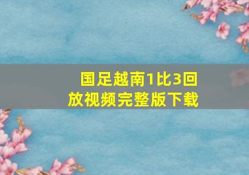 国足越南1比3回放视频完整版下载