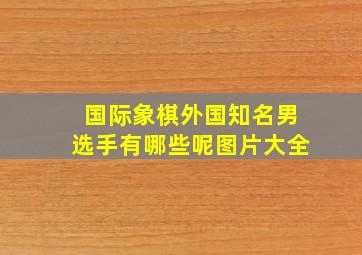 国际象棋外国知名男选手有哪些呢图片大全