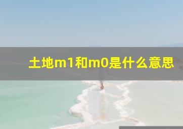 土地m1和m0是什么意思