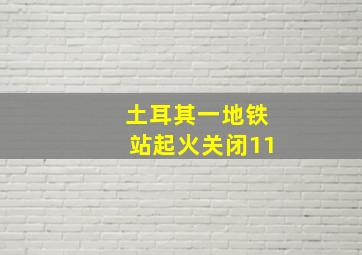 土耳其一地铁站起火关闭11