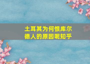 土耳其为何恨库尔德人的原因呢知乎