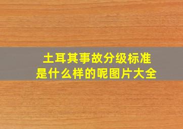 土耳其事故分级标准是什么样的呢图片大全