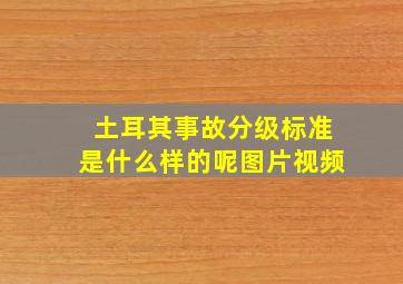 土耳其事故分级标准是什么样的呢图片视频