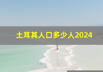 土耳其人口多少人2024