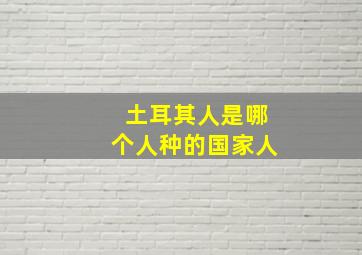 土耳其人是哪个人种的国家人