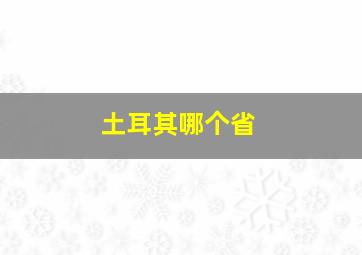 土耳其哪个省