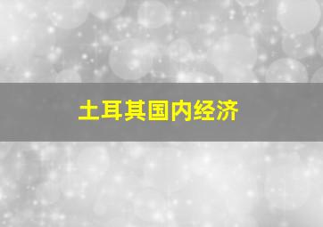 土耳其国内经济