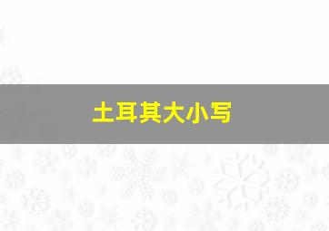 土耳其大小写