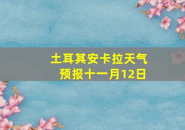 土耳其安卡拉天气预报十一月12日