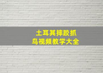 土耳其摔跤抓鸟视频教学大全