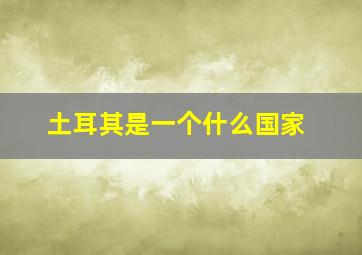 土耳其是一个什么国家