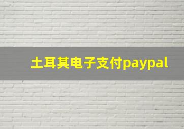 土耳其电子支付paypal