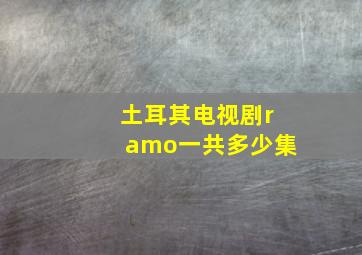 土耳其电视剧ramo一共多少集