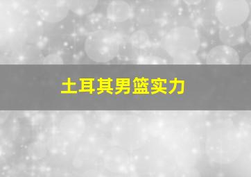 土耳其男篮实力