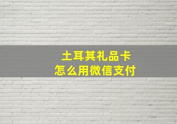 土耳其礼品卡怎么用微信支付