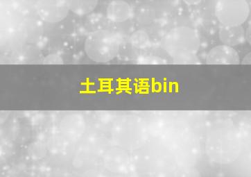 土耳其语bin