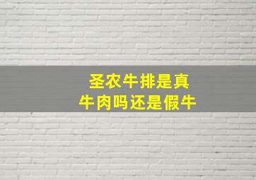 圣农牛排是真牛肉吗还是假牛