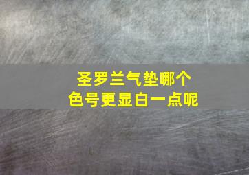 圣罗兰气垫哪个色号更显白一点呢