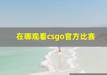 在哪观看csgo官方比赛