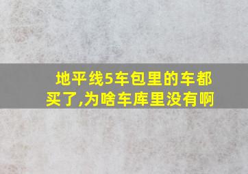 地平线5车包里的车都买了,为啥车库里没有啊