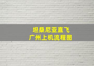 坦桑尼亚直飞广州上机流程图