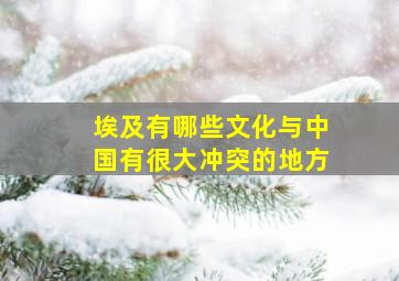 埃及有哪些文化与中国有很大冲突的地方