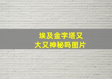 埃及金字塔又大又神秘吗图片