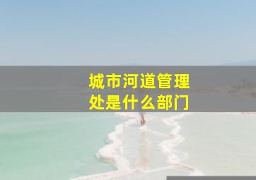 城市河道管理处是什么部门