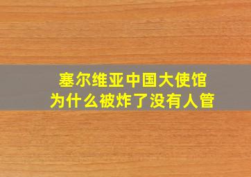 塞尔维亚中国大使馆为什么被炸了没有人管